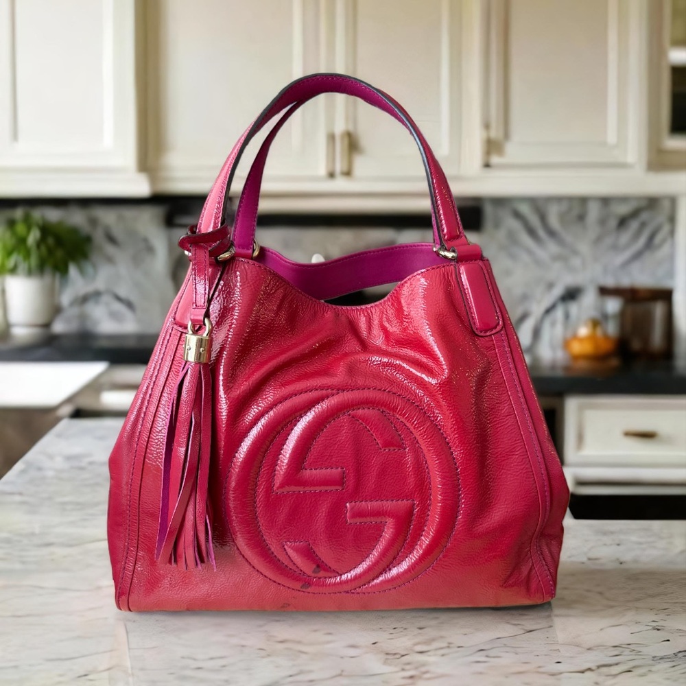 ✨SOLD SOLD SOLD ✨GUCCI SOHO PATENT LEATHER ❤️💕 - Picture 4 of 10